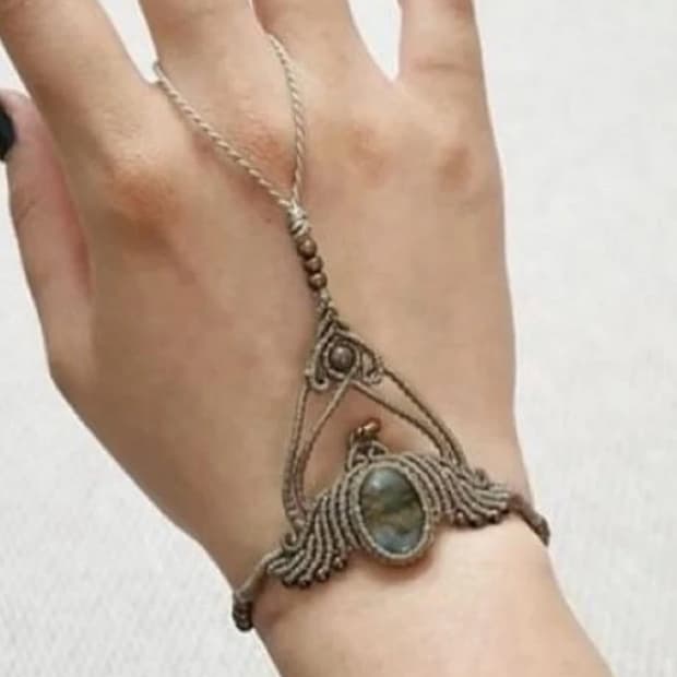 마크라메 아게이트스톤 슬레이브 팔찌 브레이슬릿