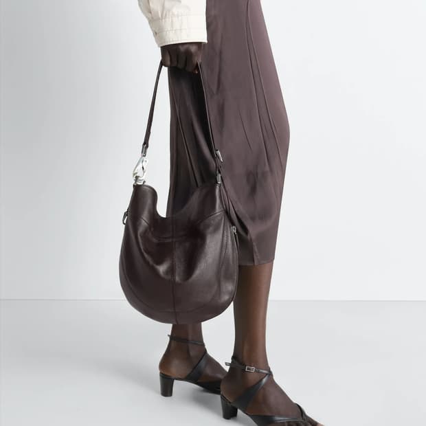 F/르메르 호보 퀴버 클립 백 / 다크브라운