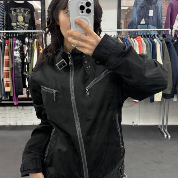 VTG 넥버클 바이커 자켓