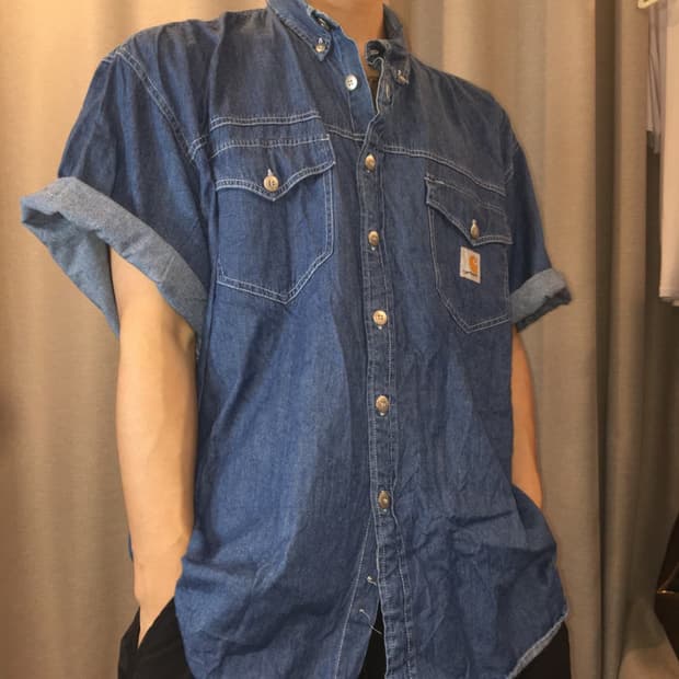 칼하트 데님 반팔 셔츠