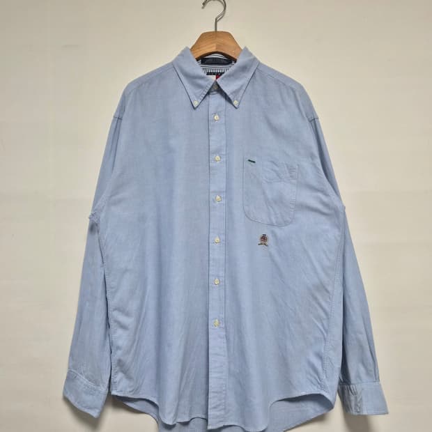 타미힐피거Tommy 옥스포드 월계로고 셔츠 L - S380