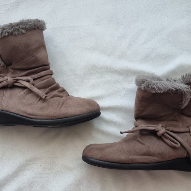 빈티지 모리걸 하구미 갸루 리본 부츠 