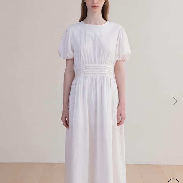 오브오브 베니 핀턱 롱원피스