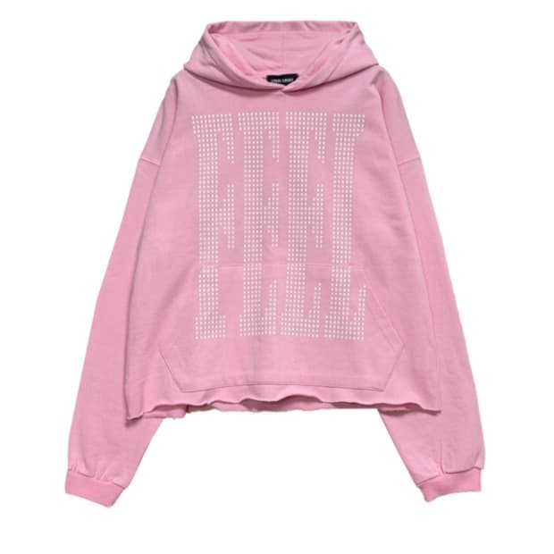 아이필럭키 후드티 Feel star hoodie pink