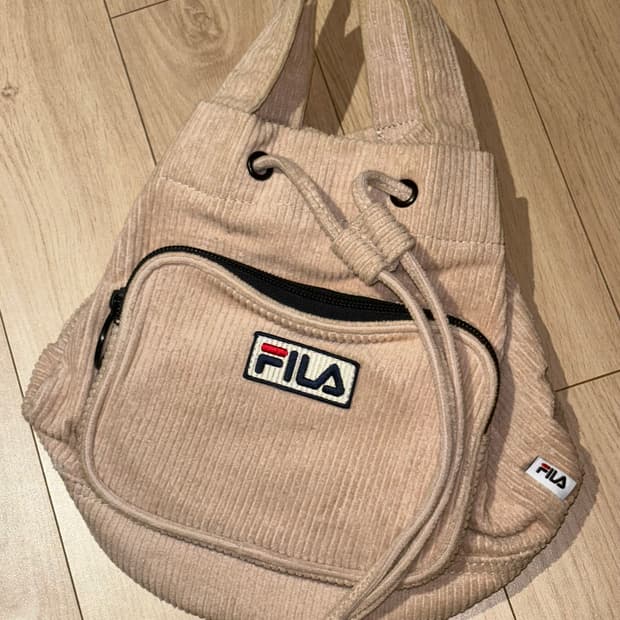 FILA 휠라 코듀로이 버킷백 - 브라운