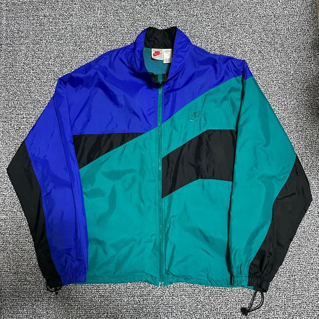 (XL) 나이키 올드스쿨 컬러블록 바람막이 자켓