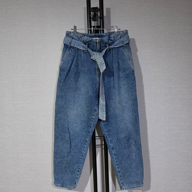 IRO 벨트 데님 배기 팬츠 36 (26~27)