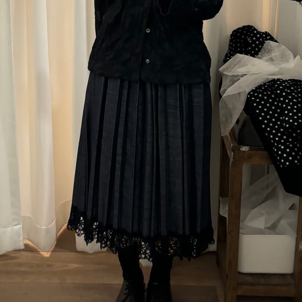 꼼데가르송 트리콧 스커트