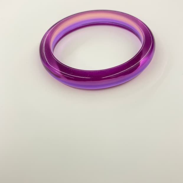 클리어 퍼플 뱅글 팔찌