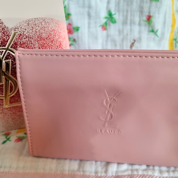 명품 입생로랑 핑크 화장품 파우치