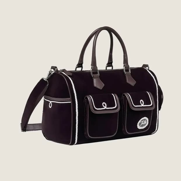 (새상품)더티스 스콘 벨벳 레이스 보스턴백 브라운 더티스 가방 백팩