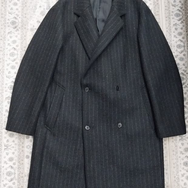 질스튜어트 옴므 스트라이프 더블 코트 M