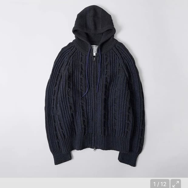 999휴머니티 엘박 니트 후디드 집업 3(L)