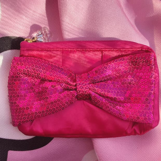 jpn 스팽글 리본 파우치