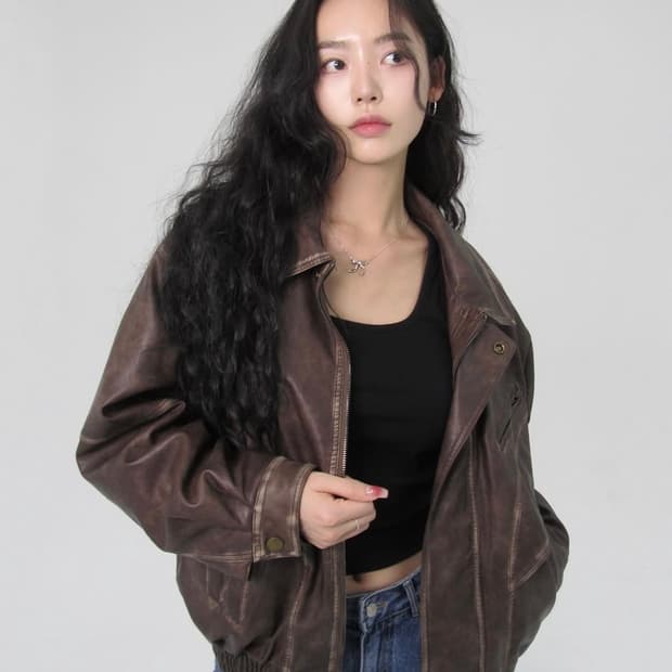 페일제이드 레더 자켓 