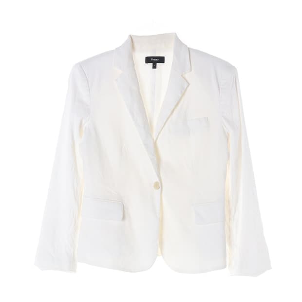 Theory 여성 린넨 블레이저 자켓