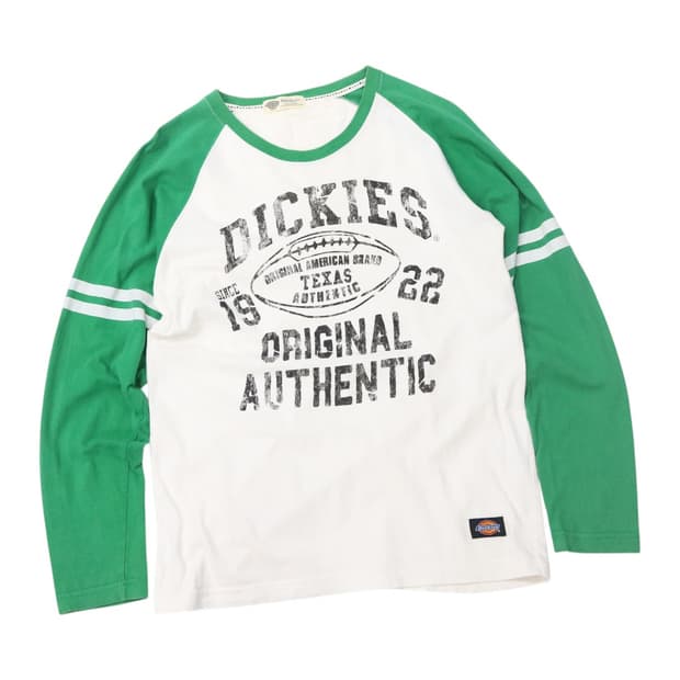 Dickies 디키즈 빈티지 미식축구 그래픽 래글런 긴팔 티셔츠 (M)