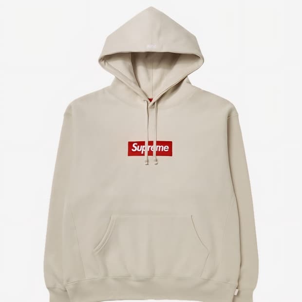 슈프림 박스로고 후드 스웨트셔츠 스톤 M - 24FW