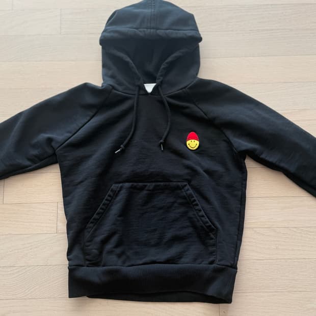 아미 x 스마일리 콜라보 후드티 블랙 (S)