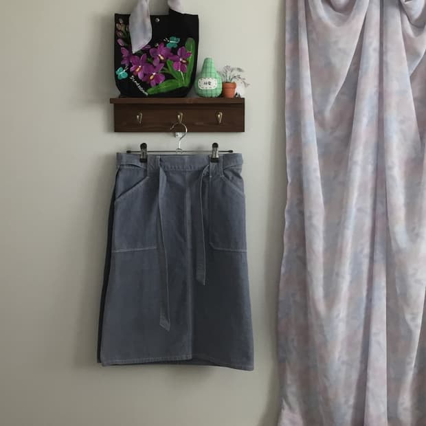 중청 랩 스커트