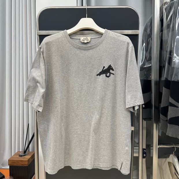 에르메스 로데오 홀스 레더 패치 반팔 XXL