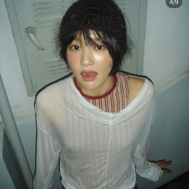 999휴머니티 자카드 나시(인플루언서 보미님 착용)