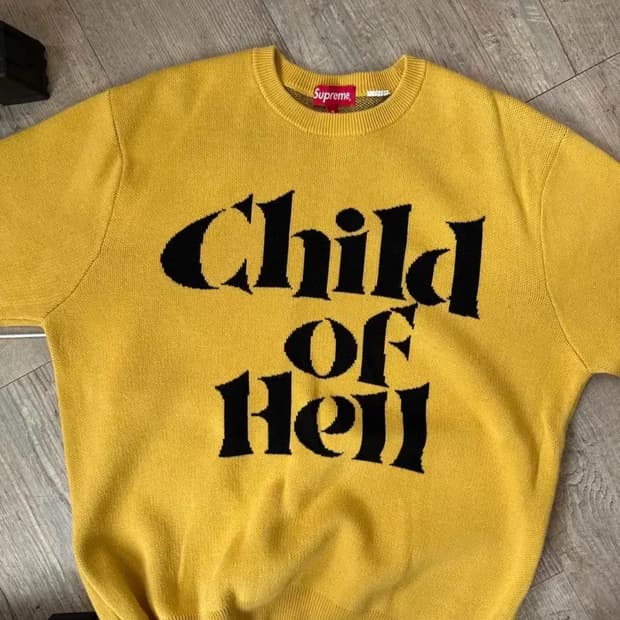 슈프림 child of hell 니트 