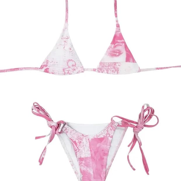 투머치택스 PRINTED 핑크 비키니 세트