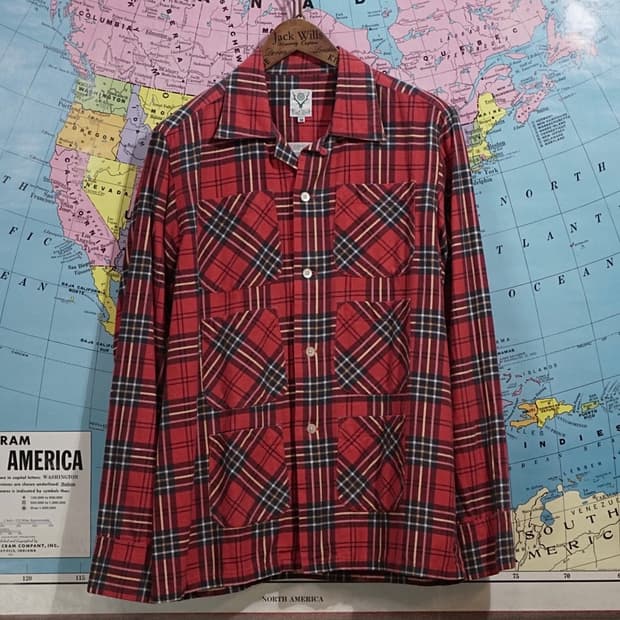 사우스2웨스트8 플란넬 포켓 셔츠