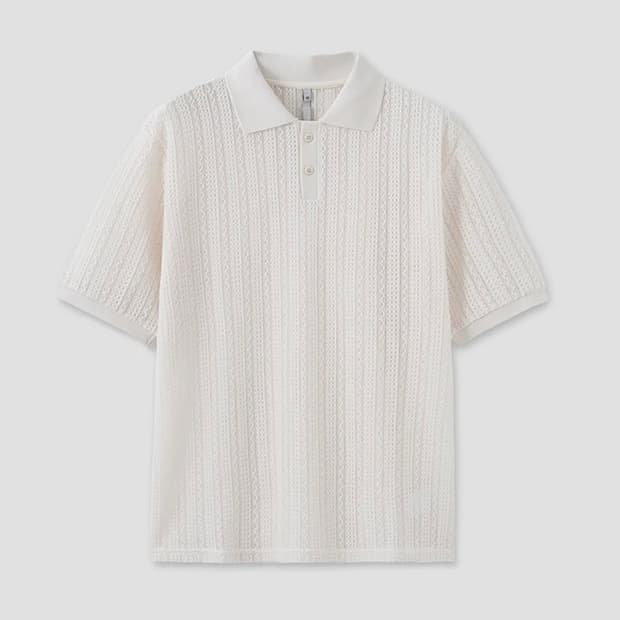 노이어 레이스 피케 반팔 셔츠