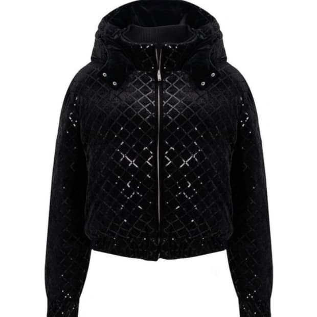 더로랑 벨벳 시퀸 패딩