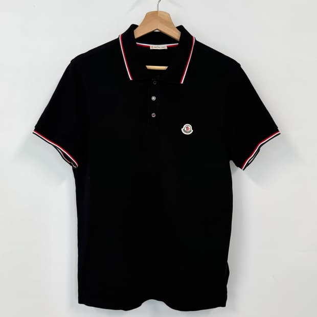 MONCLER 몽클레어 몽클레르 매장판 블랙 피케 반팔티셔츠 M