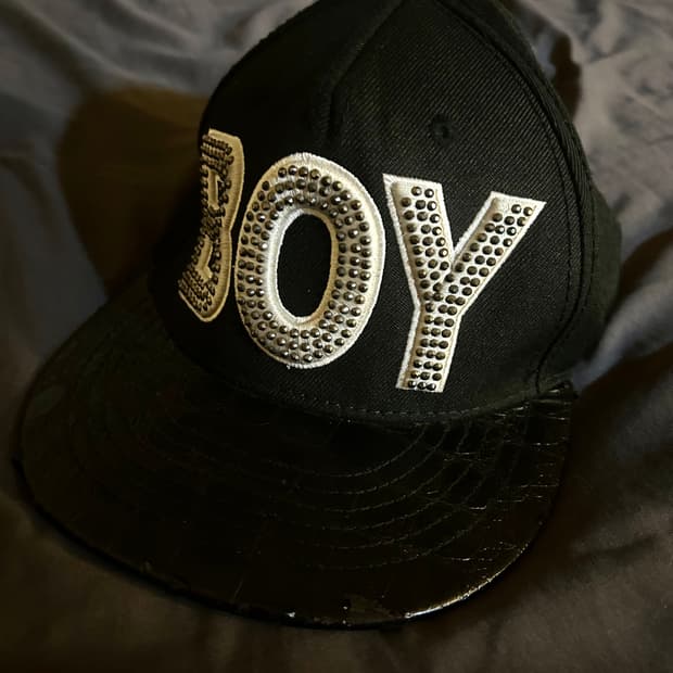 Boy London Stud Leather Cap