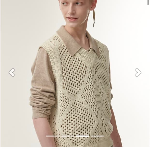 세터 펀칭 니트 조끼 남자100