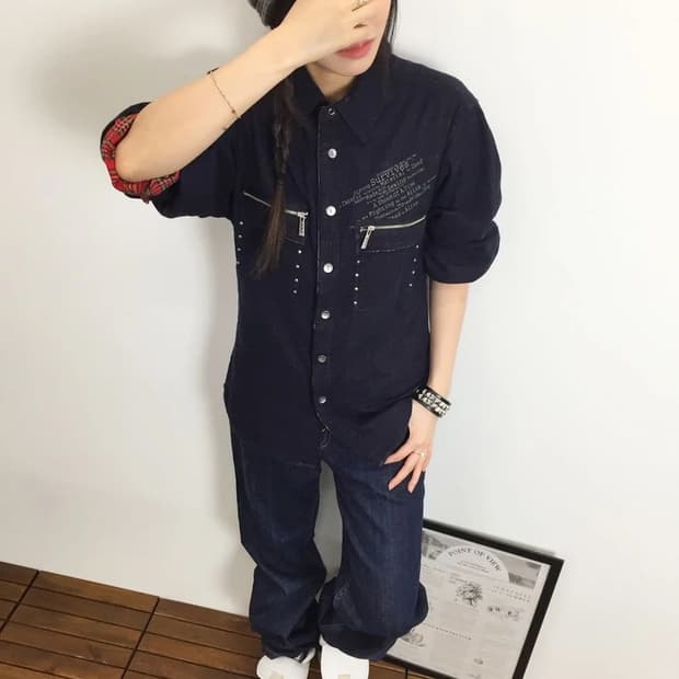 In The Attic Tartan Zip Pocket Shirt