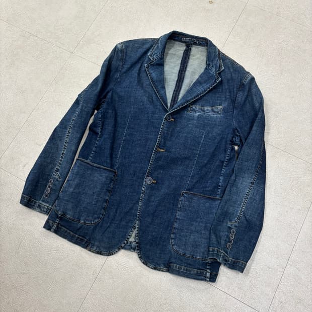 브루노바피 쓰리버튼 데님 블레이저