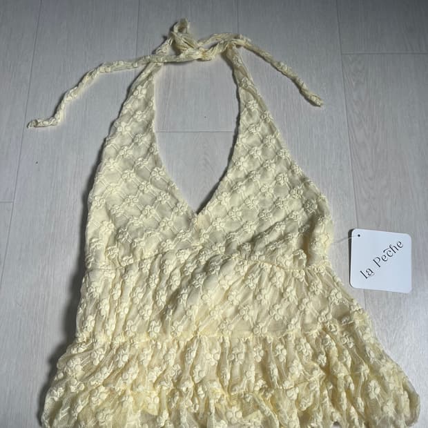 La Peche 레이스 홀터넥 탑 S (새제품)