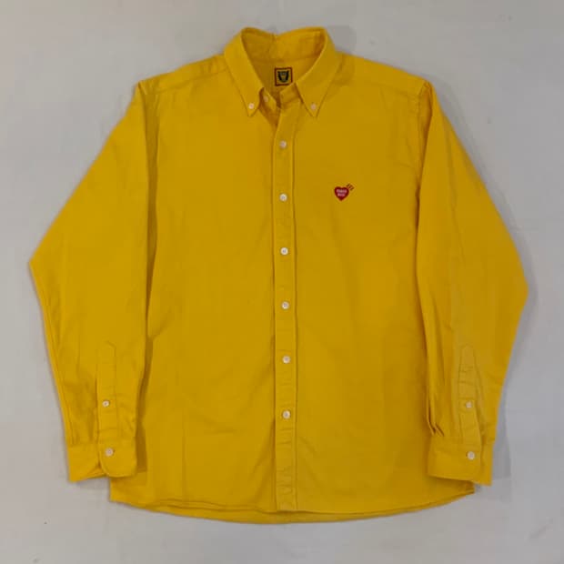 휴먼메이드 하트로고 옥스포드 셔츠 옐로우