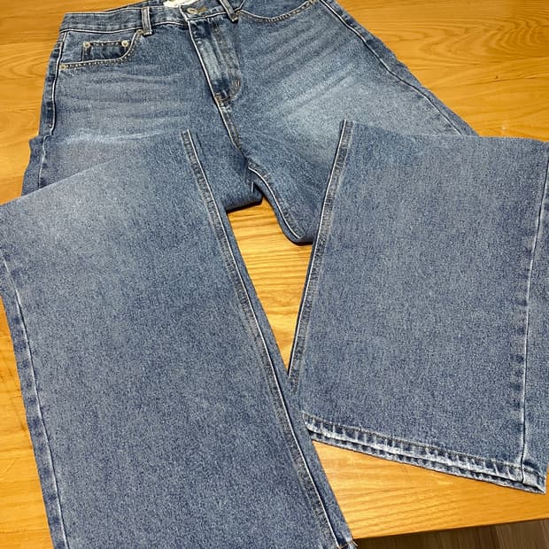 와이드 데님 팬츠 사이즈 s