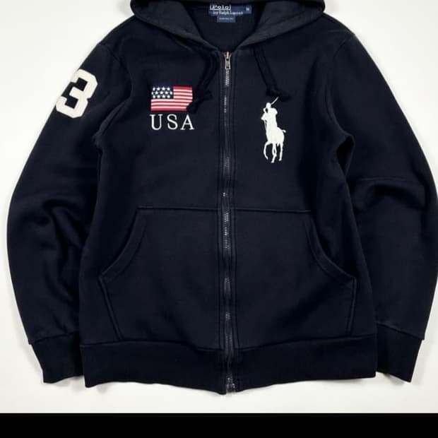 (!!급처!!)폴로 빅포니 성조기 집업