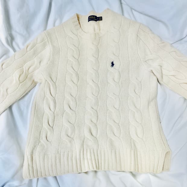 폴로 꽈배기 니트