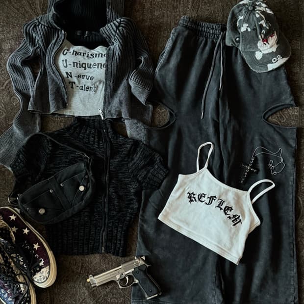 여성 반팔 폴라 집업