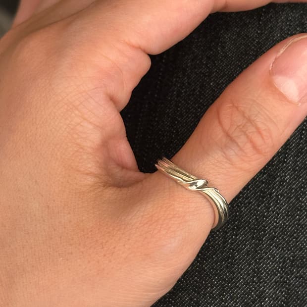 Minimal Wave Twist 925Silver Ring