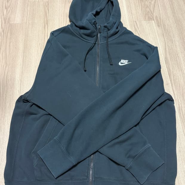 나이키 후드집업 블랙 L
