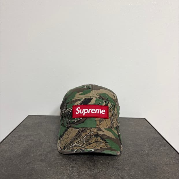 (OS) 슈프림 박스로고 캠프캡 모자 22FW 밀리터리 카모