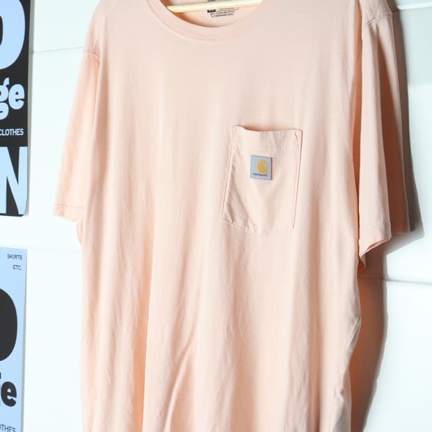 W(XL) 칼하트 반팔 티셔츠 USA 보들보들 살구색-H36414