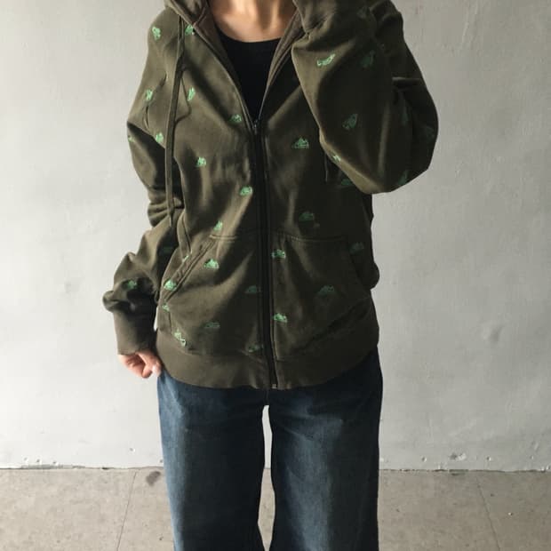 아디다스 그래픽패턴 후드집업