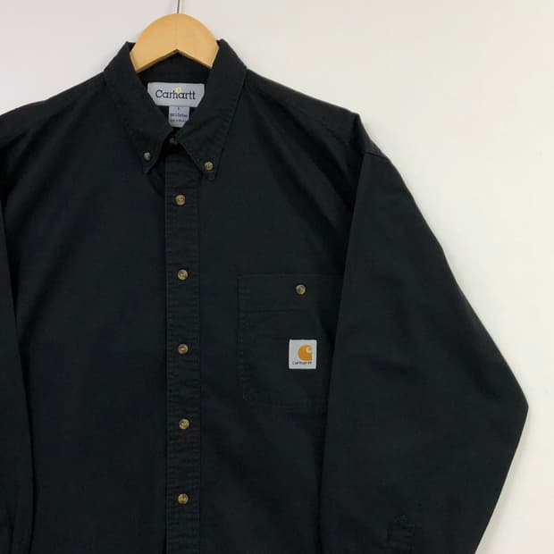 L 칼하트 블랙 워크 셔츠