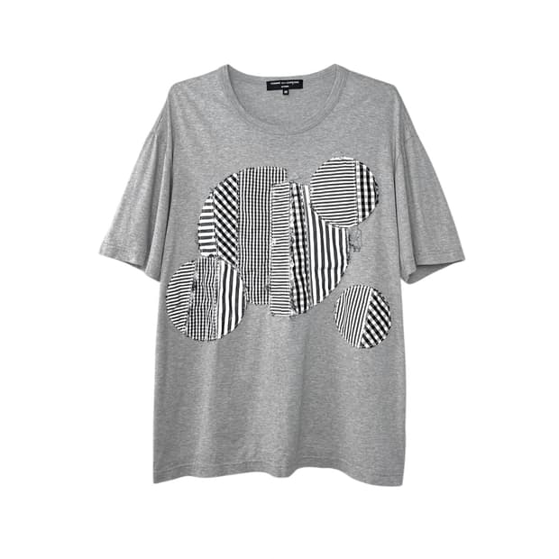multi fabric patchwork T-shirt