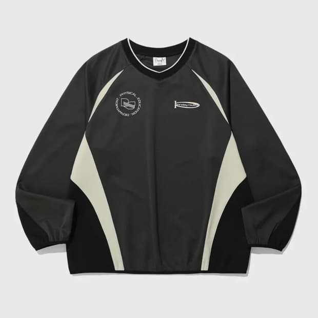 MIXED CURVE JERSEY LS CHARCOAL